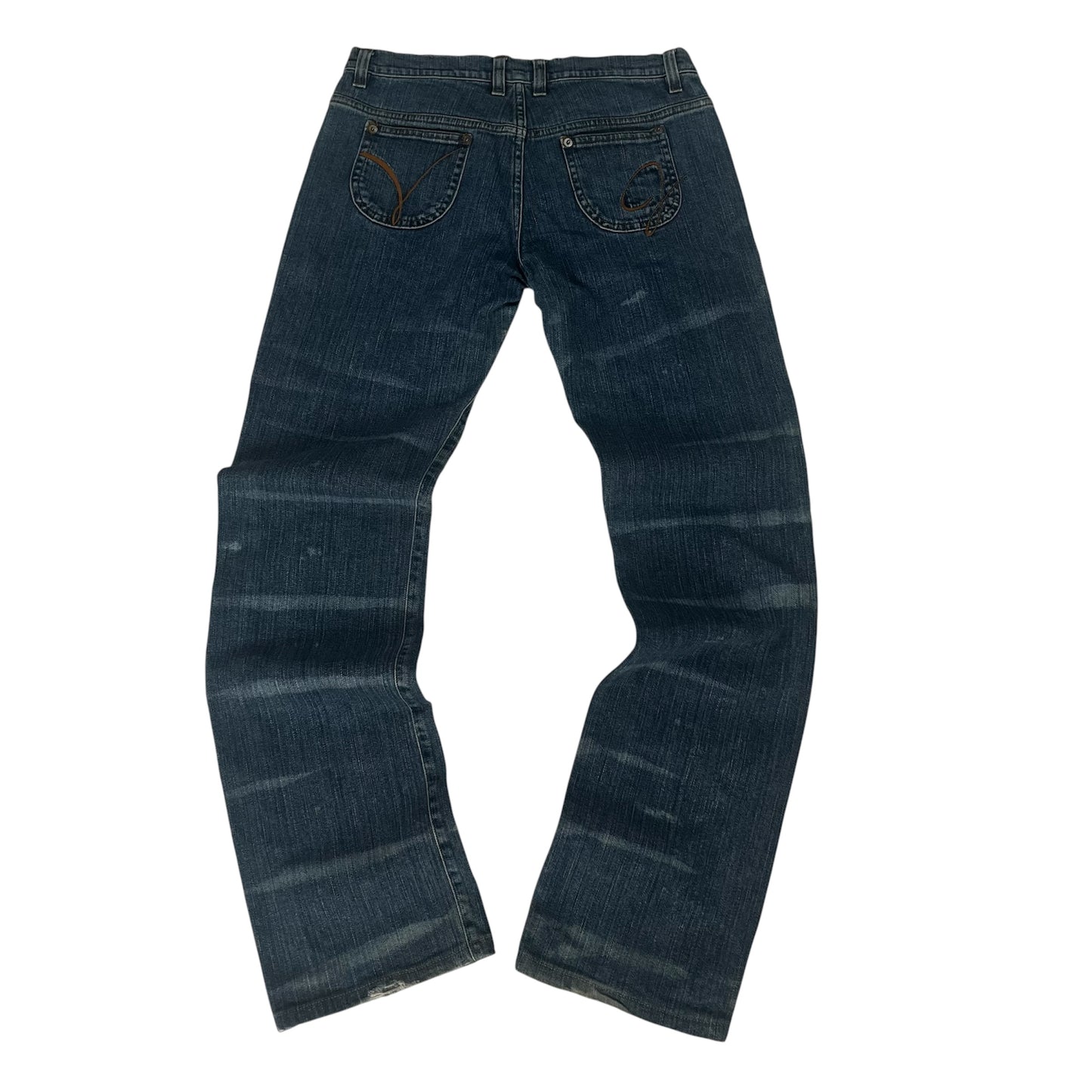 Versace Jeans Couture Bleached Shibori Pattern 
Vintage Bootcut W32 L33 Designer Y2K Archive Denim