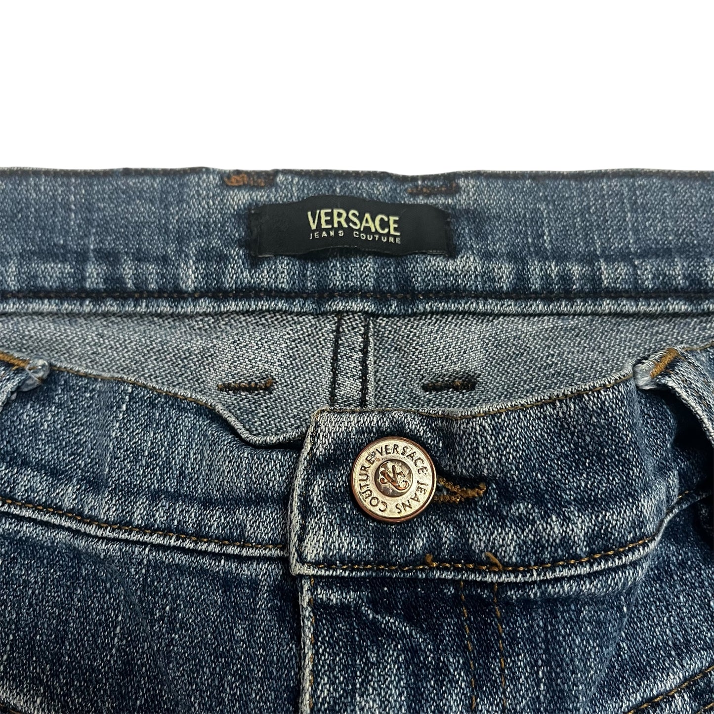 Versace Jeans Couture Bleached Shibori Pattern 
Vintage Bootcut W32 L33 Designer Y2K Archive Denim